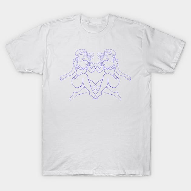 Silhouette VI (Violet) T-Shirt by NatKlekot